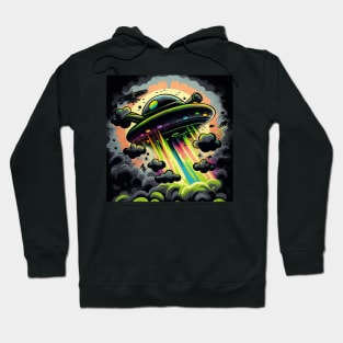 Cosmic UFO Splatter Paint Hoodie